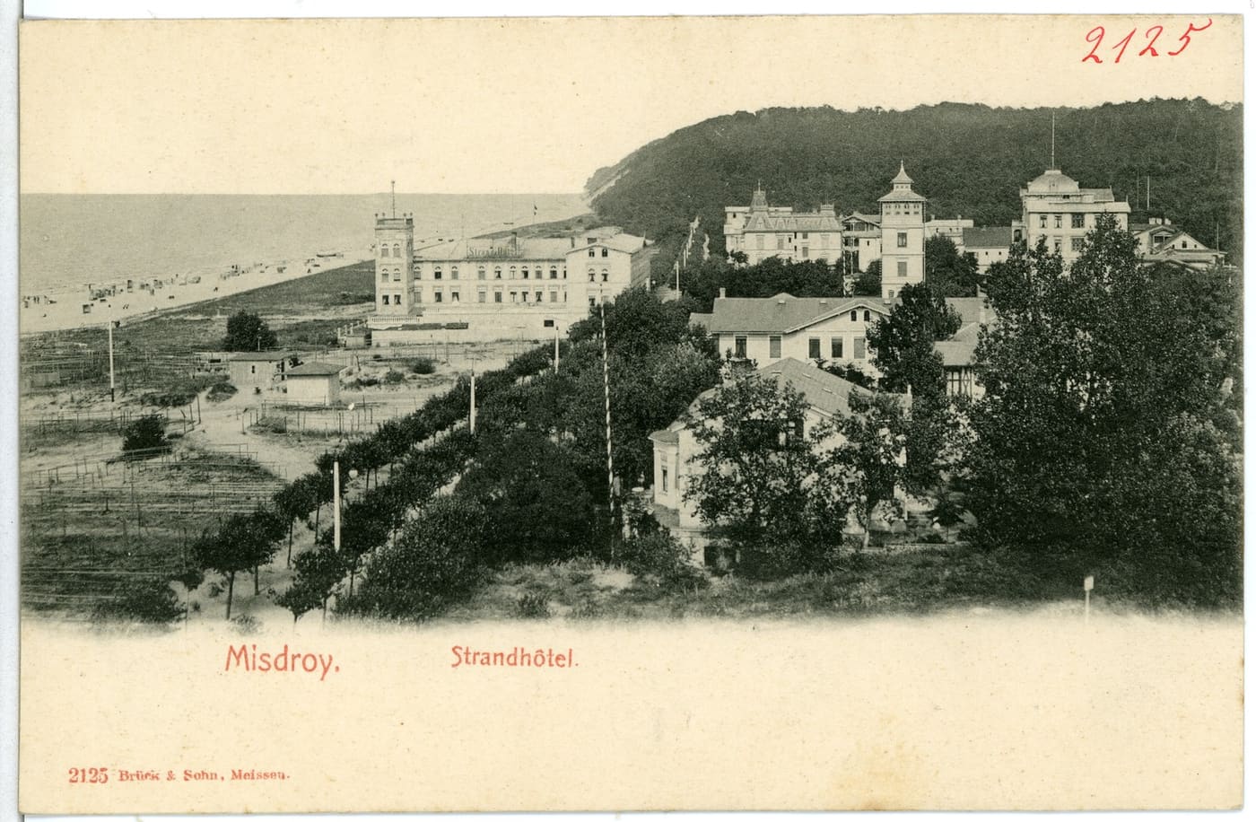 Strandhotel w Misdroy, pocztówka z 1901 roku