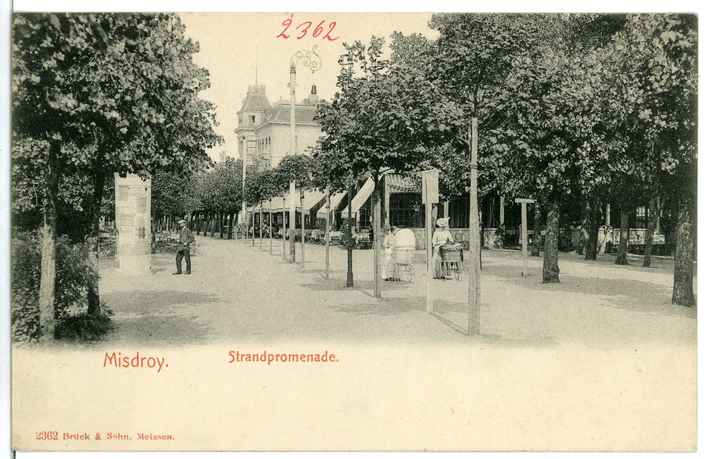 Strandpromenade w Misdroy, pocztówka z 1902 roku